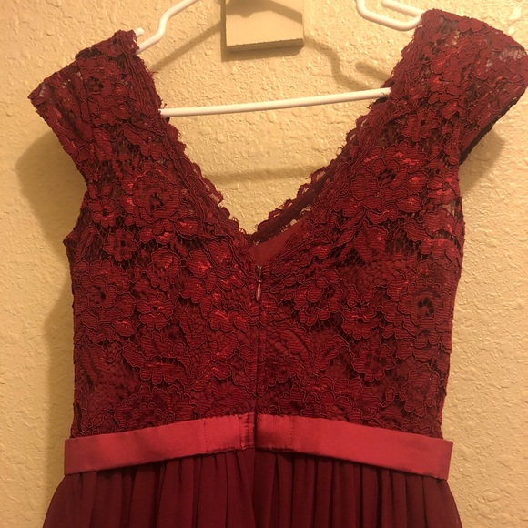 Deep Red/Burgundy Prom Dress - Picture 4 of 4